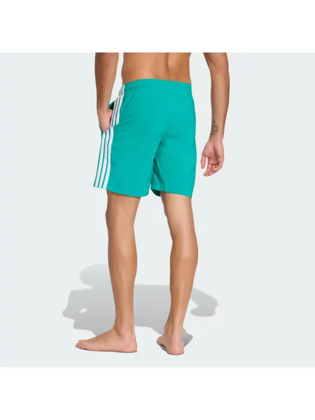 Szorty do pływania 3 stripes 8 inch białe