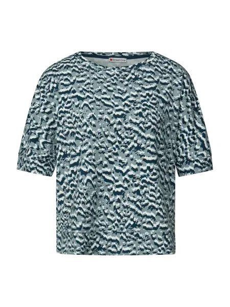 STREET ONE Tričko námornícka modrá / dymovo modrá biela