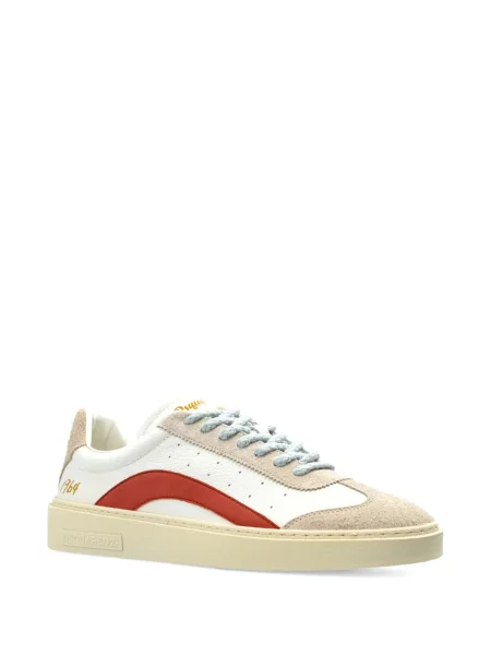 Sneakerși Dsquared2 din piele de căprioară alb
