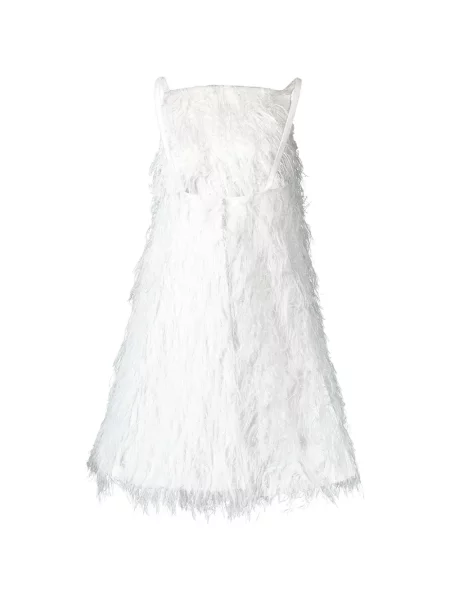 Rochie mini Simkhai cu pene alb