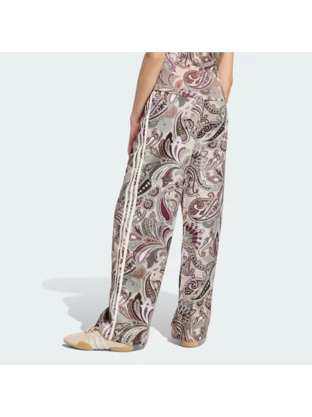 SATYNOWE SPODNIE DRESOWE ADIDAS LIBERTY LONDON FIREBIRD beżowe