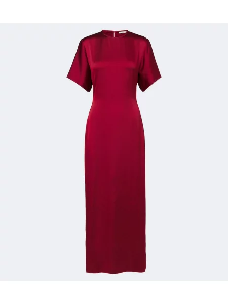 Rochie maxi Fforme din satin roșu