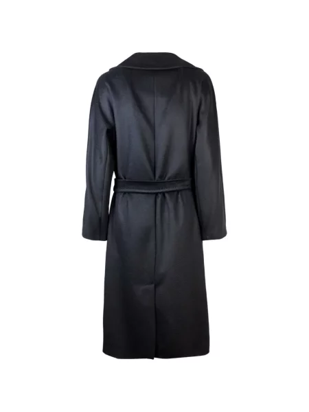 Двуредно препасан палто Weekend Max Mara черно