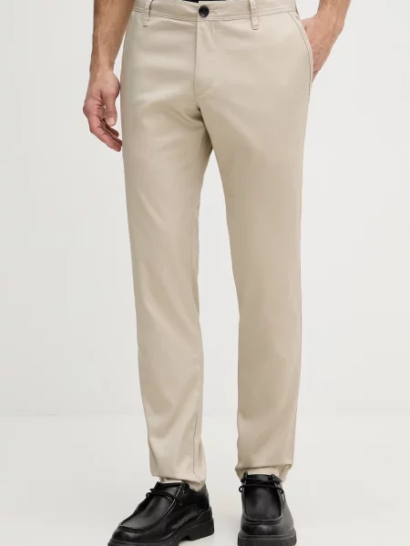 Armani Exchange slim fit kalhoty béžové