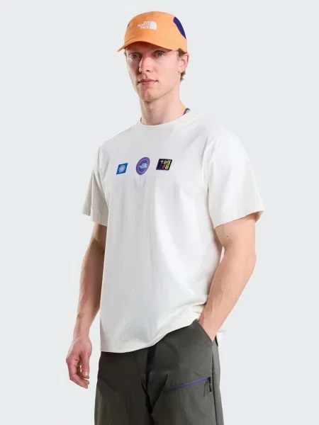 Футболка The North Face U EXPLORER BADGES RELAXED SHOR білий