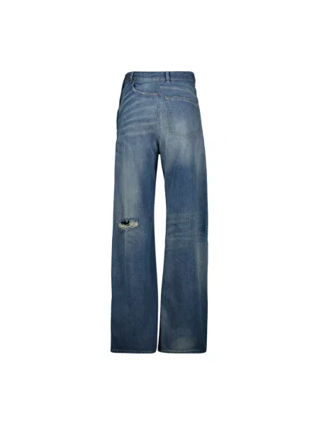 Szerokie jeansy Mm6 Maison Margiela niebieskie