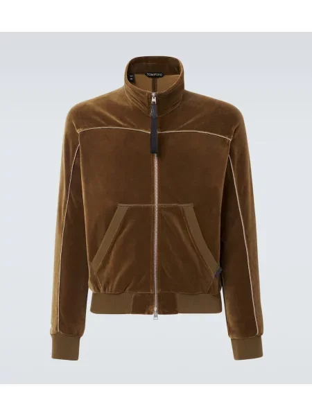 Tek jakna Tom Ford iz rebrastega žameta rjava