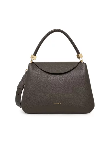 Coccinelle torebka crossbody skórzana zielona