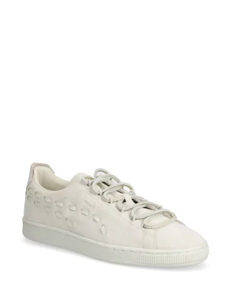 Sneakerși Puma Suede din piele de căprioară alb