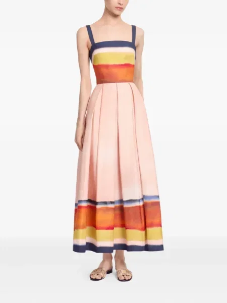 Rochie midi Elie Saab cu imagine până la genunchi de costum roz