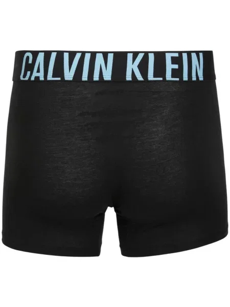Boxeralsó Calvin Klein Boxer Brief 3 pairs black w/harbor mist logo/black w. Méret: S fekete
