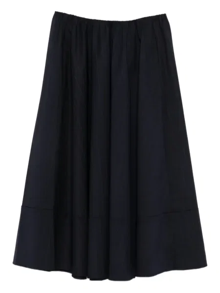 Fustă midi Maje cu dungi până la genunchi albastru