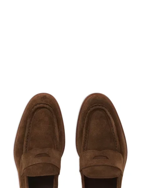 Pantofi loafer Etro din piele de căprioară maro
