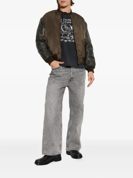 Кожено яке Allsaints зелено