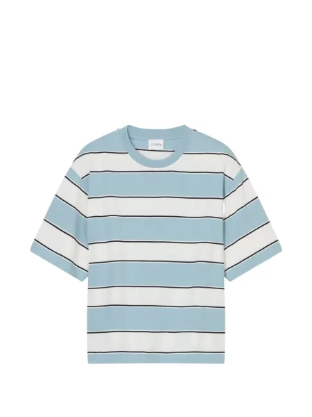 Tricou Closed cu dungi alb