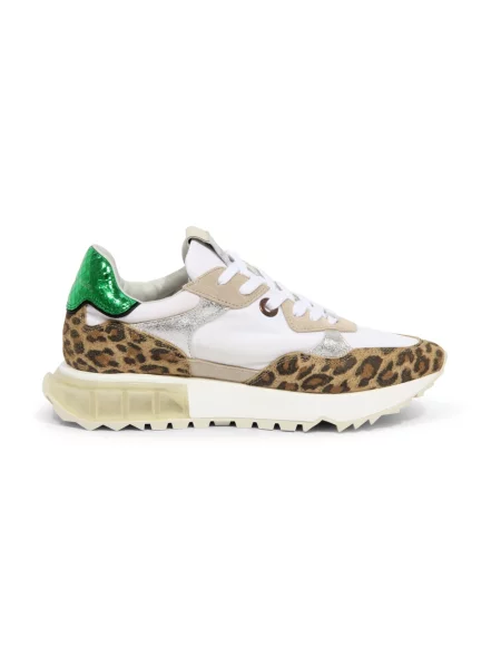 Sneakersy Philippe Model zamszowe z nadrukiem zwierzęcym białe