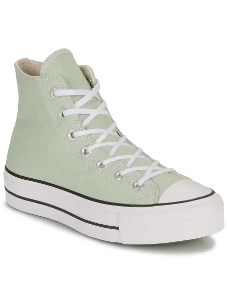 Pantofi Converse cu platformă verde