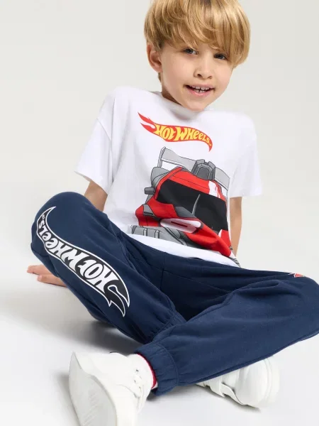 Sinsay Tepláky loose jogger Hot Wheels námořnická modrá