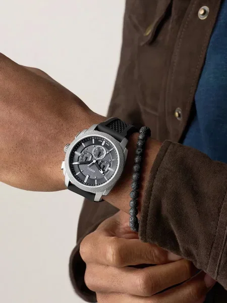 Годинник і браслет Fossil чорний