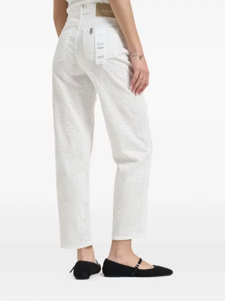 Spodnie Liu Jo w kwiatki białe