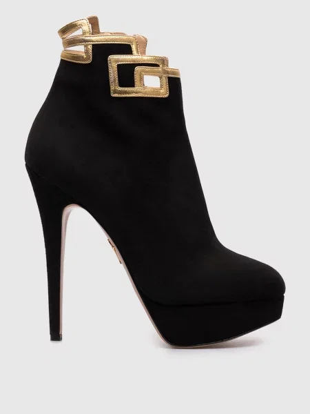 Замшевые ботинки Charlotte Olympia черные