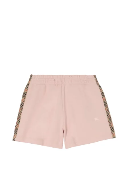 Pantaloni scurți Burberry în carouri roz