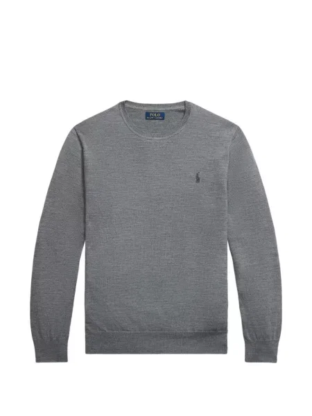 Fleece polo Polo Ralph Lauren με κέντημα με λαιμόκοψη v κόκκινο