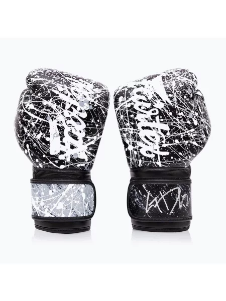 Rękawice boskerskie Fairtex Microfiber Art Collections Painter black/white białe