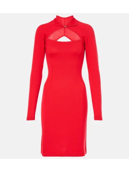 Rochie midi Vivienne Westwood de lână până la genunchi de costum roșu