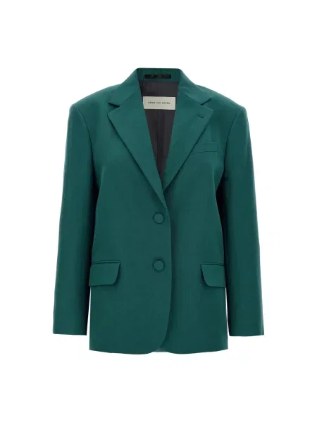 Marynarka Dries Van Noten wełniana zielona