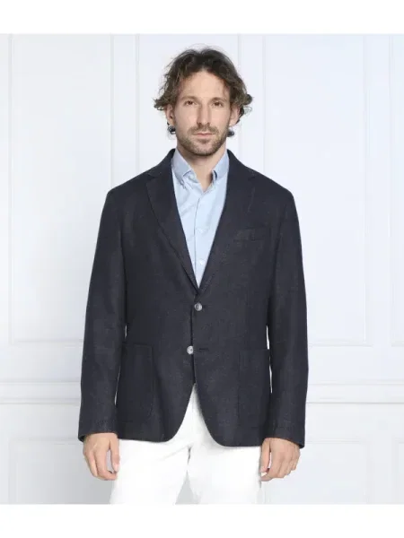 BOSS BLACK de lână sacou negru