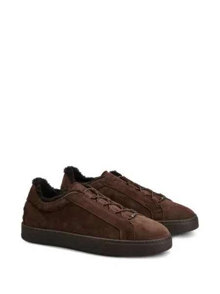 Sneakerși Tod's din piele de căprioară maro