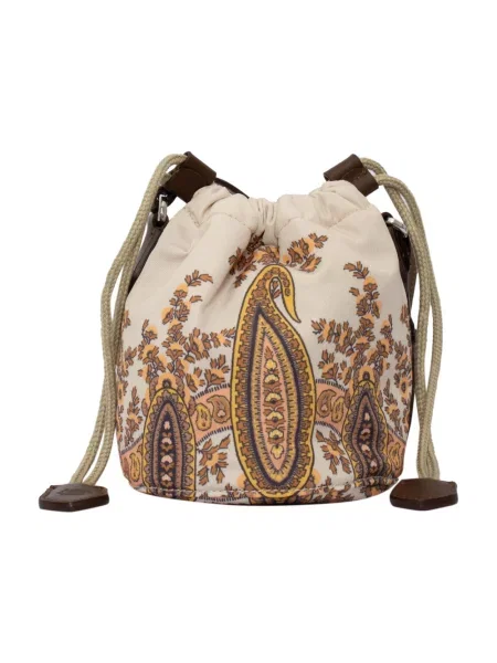 Kapelusz Etro z wzorem paisley beżowy