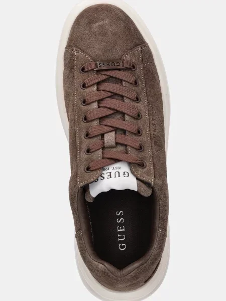 Замшевые кроссовки Guess коричневые