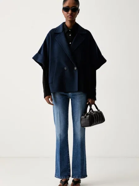 Weekend Max Mara короткий плащ вовняний WKDNEO