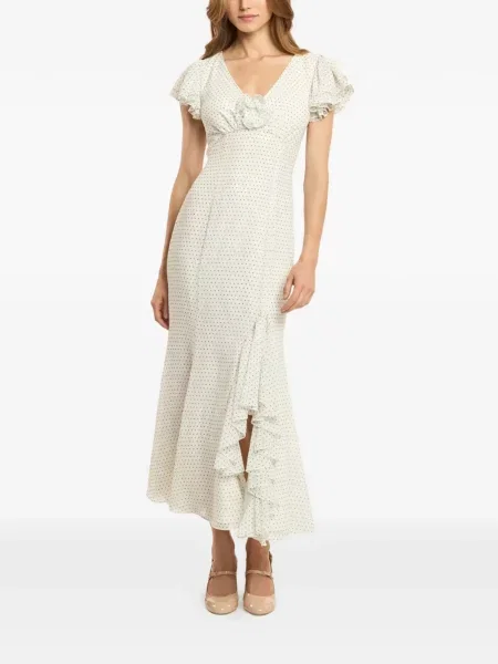 Rochie Cinq A Sept cu volane alb