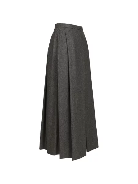 Fustă Emporio Armani de lână gri