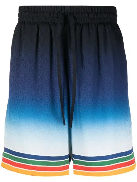 Pantaloni scurți Casablanca de mătase albastru