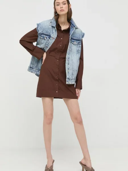 Сукня Miss Sixty mini пряма коричневий