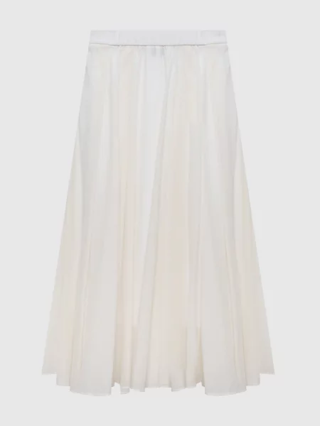 Спідниця міді кольору айворі Peserico бежева
