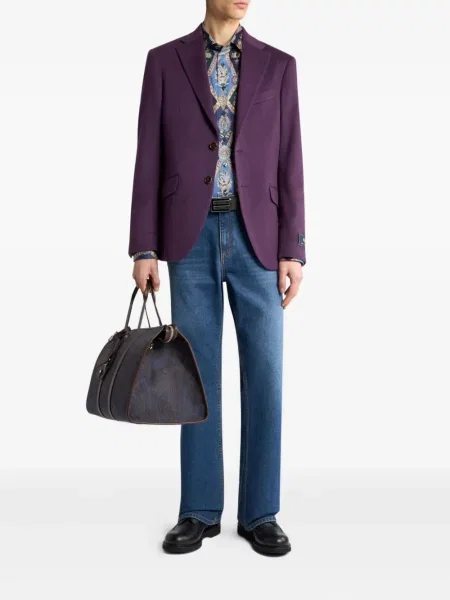 Cămașă Etro cu model paisley albastru