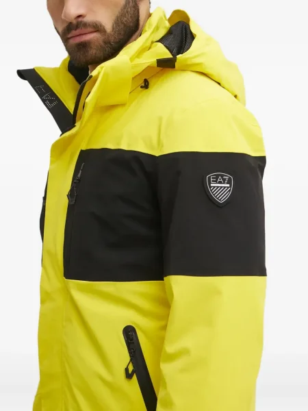 Geacă Ea7 Emporio Armani cu glugă galben