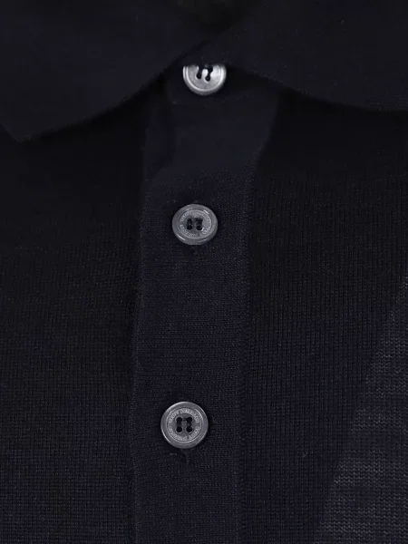 Lung tricou polo Brett Johnson albastru