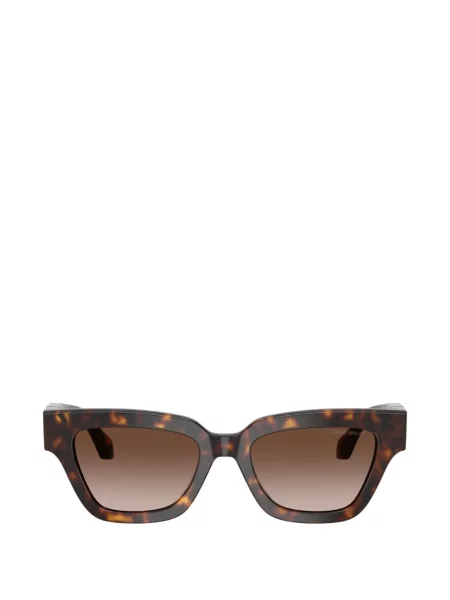 Ochelari de soare pătrați Giorgio Armani cu autograf maro