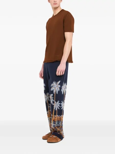 Tricou Alanui cu broderie maro