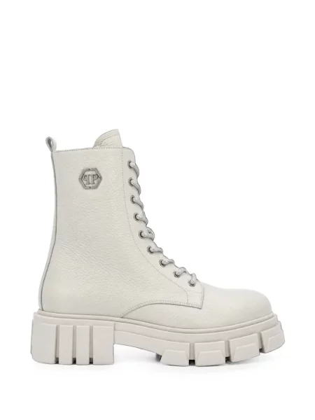 Botine Philipp Plein din piele cu imagine