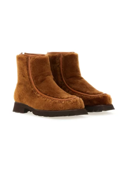 Buty do kostki Hereu skórzane brązowe