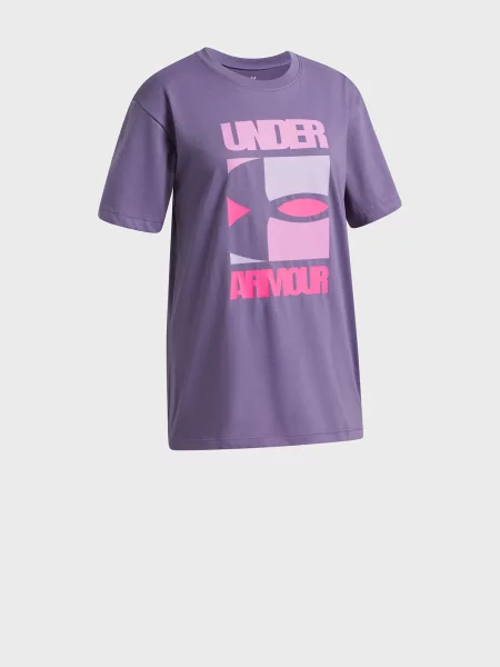 Дитяча футболка Under Armour фіолетова