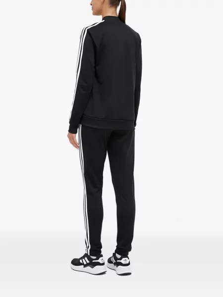 Ριγέ τρέξιμο σετ φόρμας Adidas με σχέδιο γκρι