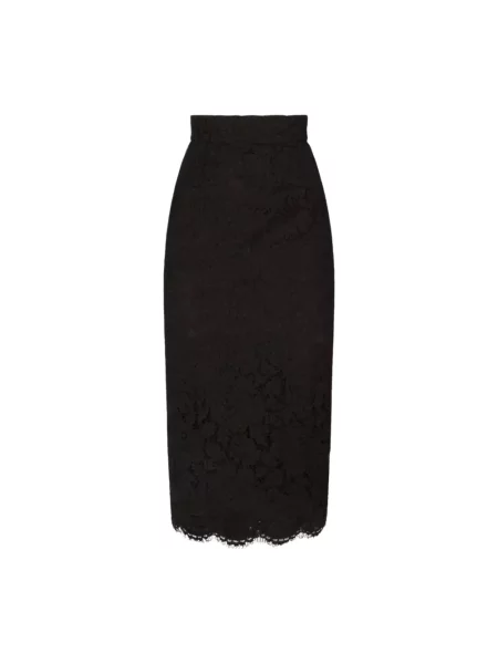 Spódnica ołówkowa Dolce And Gabbana koronkowa czarna